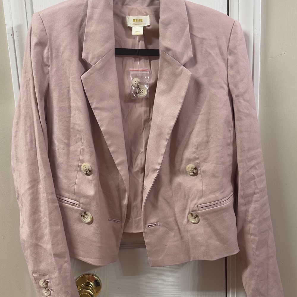 Anthropologie Maeve Slim Double-Breasted Blazer. (Mix14) - Picture 4 of 12
